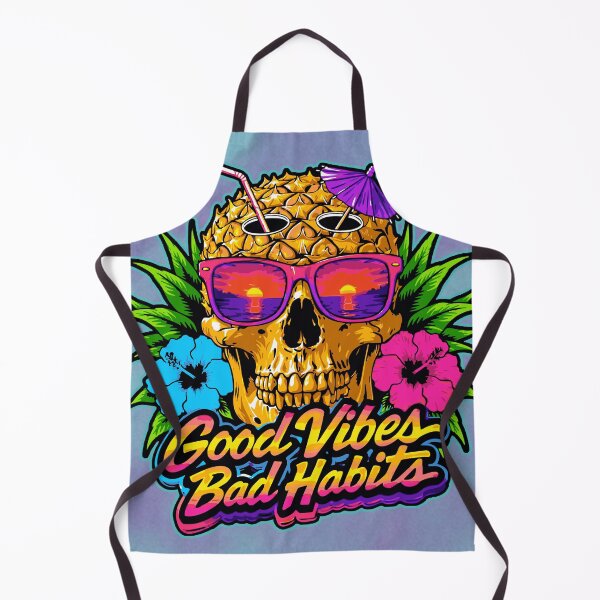 Item preview, Retro Tropical  Neon Summer Skull designed and sold by RockToneShop.