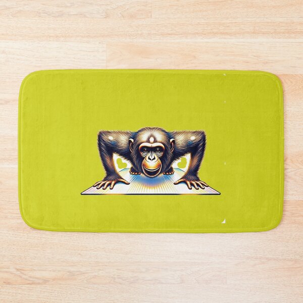 Item preview, Glowing Yoga Chimp | Spiritual Enlightened Monkey Energy Sticker designed and sold by zohocreations.