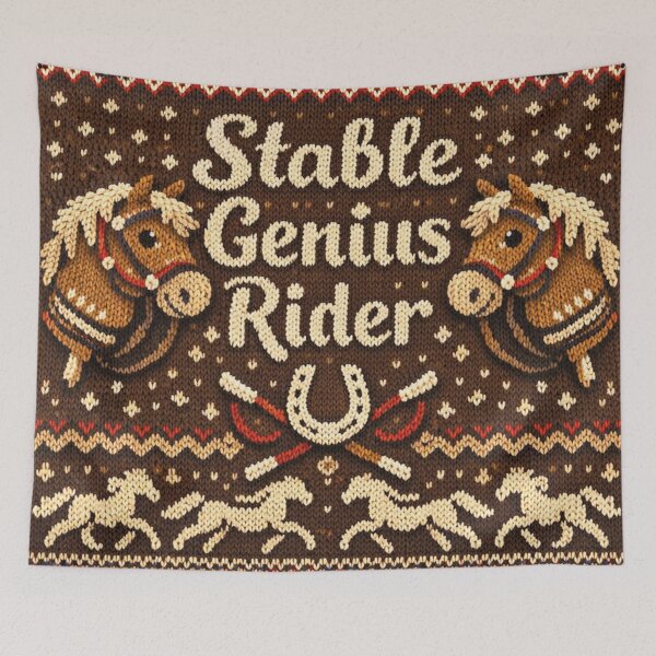 Item preview, Stable Genius Rider Equestrian Sports Horse Love Hobby Knitting Patterns designed and sold by Mauswohn.