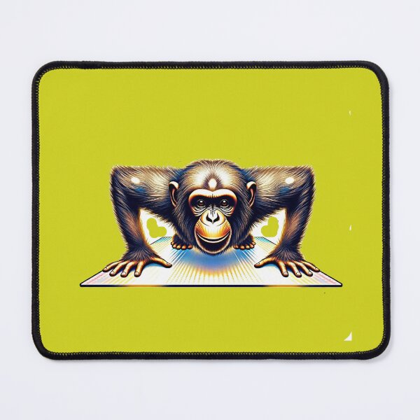 Item preview, Glowing Yoga Chimp | Spiritual Enlightened Monkey Energy Sticker designed and sold by zohocreations.