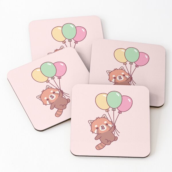 Item preview, Cute Red Panda And Balloons designed and sold by rustydoodle.