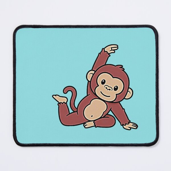 Item preview, Cute Yoga Monkey Stretching Kawaii Animal Fitness Sticker designed and sold by zohocreations.