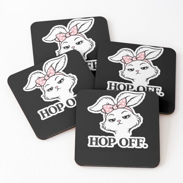 Item preview, Hop Off Bunny Sticker – Funny Sarcastic Rabbit Cute Attitude Meme, Sassy Bunny Head, Rude Cute Animal Sticker designed and sold by VibeOffline Studio.