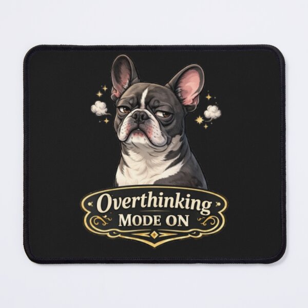 Item preview, Overthinking Mode On French Bulldog – Introvert Anxiety Funny Dog Sticker designed and sold by Frenchie Fever.