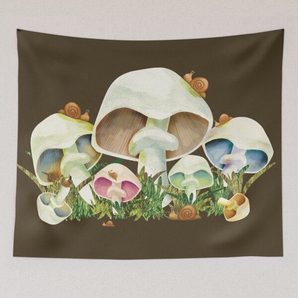 Item preview, Mushrooms and Garden Snails designed and sold by Karin Taylor.