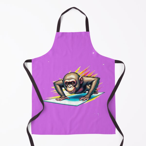 Item preview, Fitness Chimp Push-Up - Retro Pop Art Gym Monkey Sticker designed and sold by zohocreations.