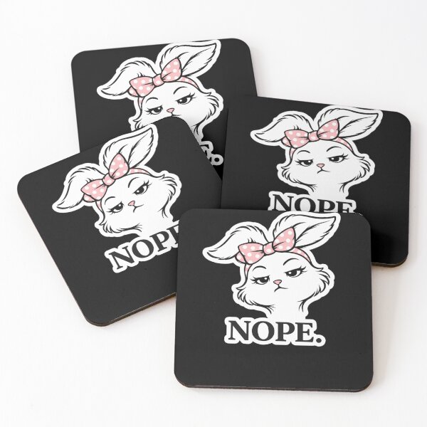 Item preview, Nope Bunny Sticker – Funny Sarcastic Rabbit Cute Attitude Meme, Sassy Bunny Head, Introvert Mood Funny Sticker designed and sold by VibeOffline Studio.