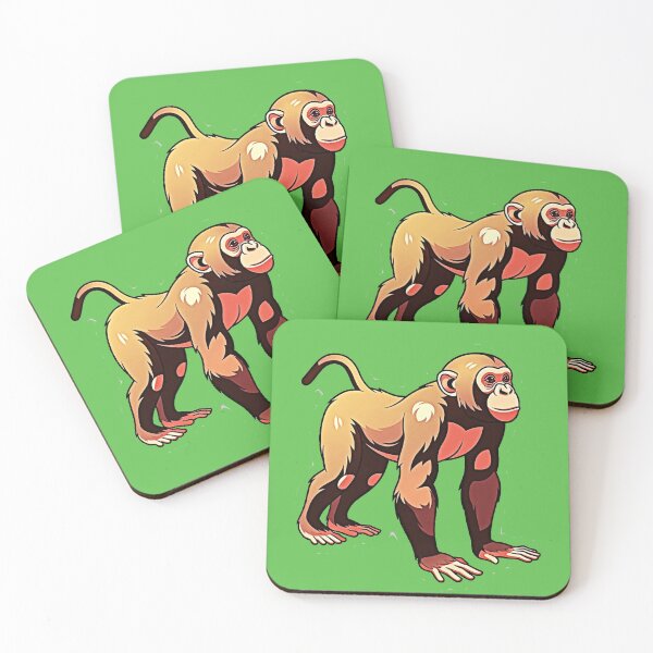 Item preview, Artistic Golden Primate - Curious Standing Monkey Wildlife Sticker designed and sold by zohocreations.