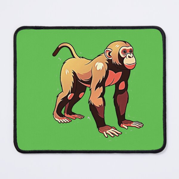 Item preview, Artistic Golden Primate - Curious Standing Monkey Wildlife Sticker designed and sold by zohocreations.