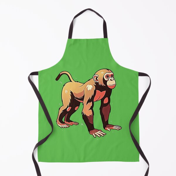 Item preview, Artistic Golden Primate - Curious Standing Monkey Wildlife Sticker designed and sold by zohocreations.