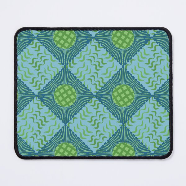 Item preview, Diamond Plaid Sunflowers and Grassy Weaves Print - Pond Life designed and sold by Daniel Bevis Design.