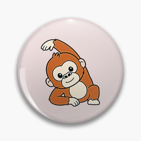 Item preview, Kawaii Yoga Monkey Stretching - Cute Orangutan Zen Animal Sticker designed and sold by zohocreations.