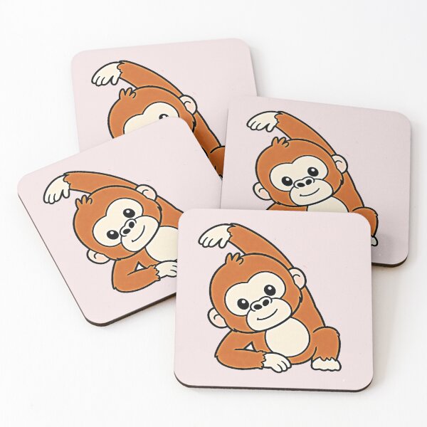 Item preview, Kawaii Yoga Monkey Stretching - Cute Orangutan Zen Animal Sticker designed and sold by zohocreations.