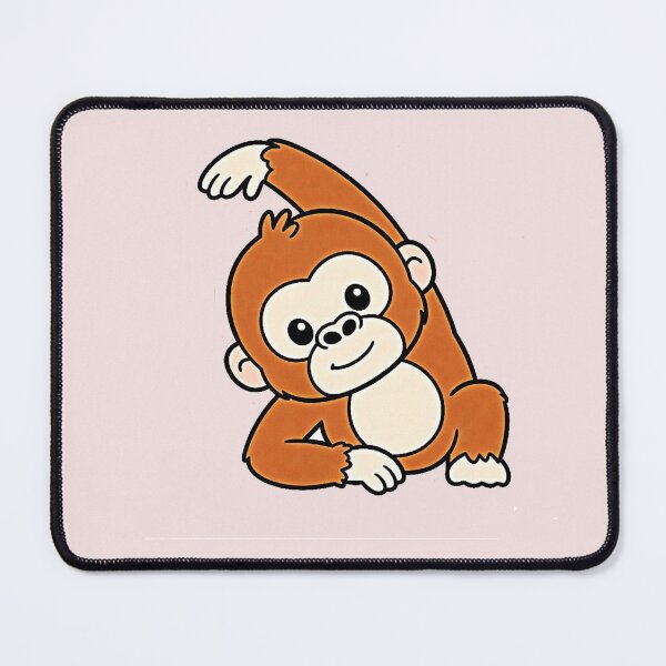 Item preview, Kawaii Yoga Monkey Stretching - Cute Orangutan Zen Animal Sticker designed and sold by zohocreations.