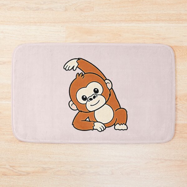 Item preview, Kawaii Yoga Monkey Stretching - Cute Orangutan Zen Animal Sticker designed and sold by zohocreations.