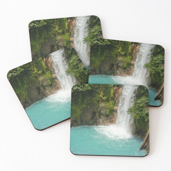 Item preview, Rio Celeste Waterfall – Stunning Turquoise Blue Waterfall in Costa Rica Rainforest designed and sold by WildFrameNature.