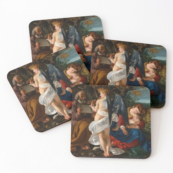 Item preview, Caravaggio Rest on the Flight into Egypt Painting designed and sold by TheSoulOfArt.