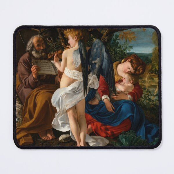 Item preview, Caravaggio Rest on the Flight into Egypt Painting designed and sold by TheSoulOfArt.