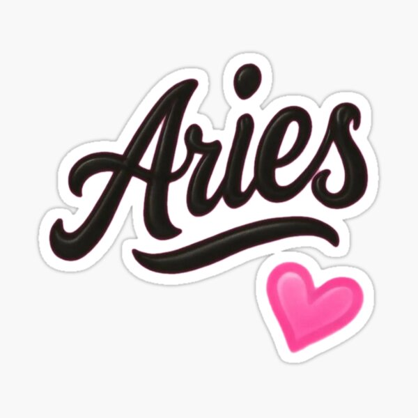 Aries Season Vibes – Fire Sign Zodiac Aesthetic, Aries Birthday Gift Idea Sticker