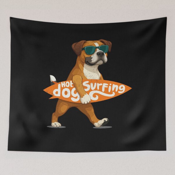 Item preview, HOT DOG SURFING - BOXER DOG | Pets and Dogs lovers for Men and Women t-shirt designed and sold by panchiTWO.