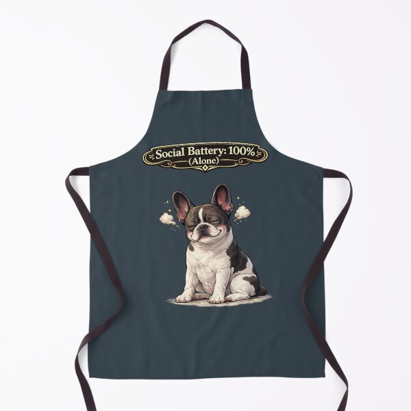 Item preview, Social Battery 100% Alone French Bulldog – Introvert Funny Dog Sticker designed and sold by Frenchie Fever.