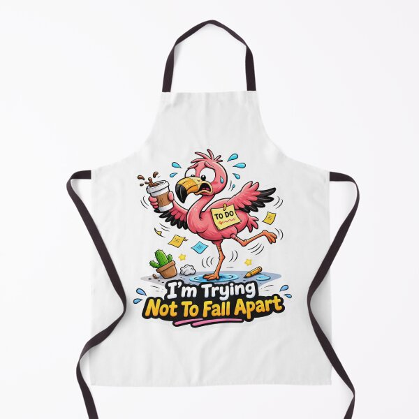 Item preview, Funny Flamingo Anxiety Meme – I’m Trying Not To Fall Apart designed and sold by Gentlestate.