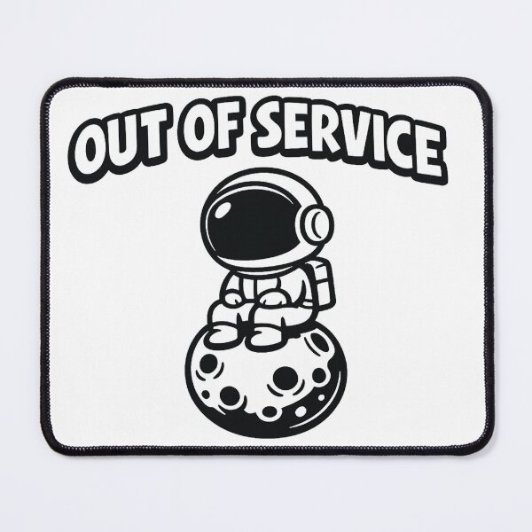 Item preview, Out Of Service Astronaut Funny Minimal Space Design designed and sold by Echo-Draw.