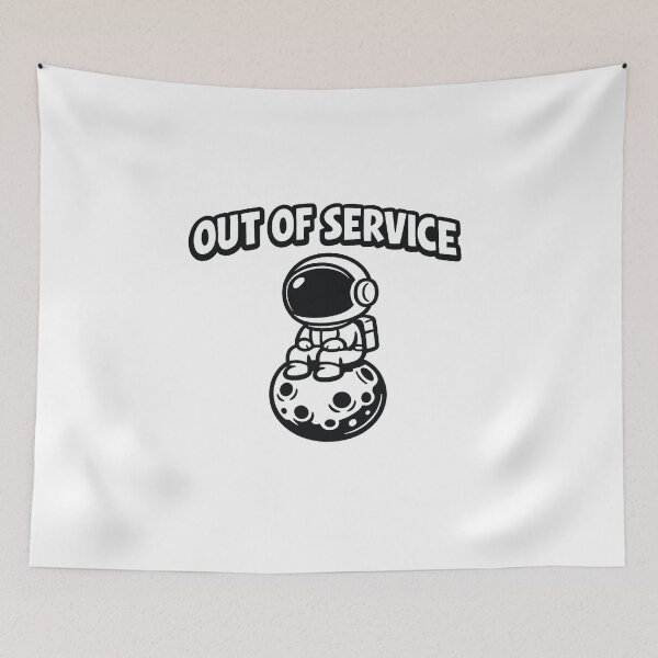 Item preview, Out Of Service Astronaut Funny Minimal Space Design designed and sold by Echo-Draw.