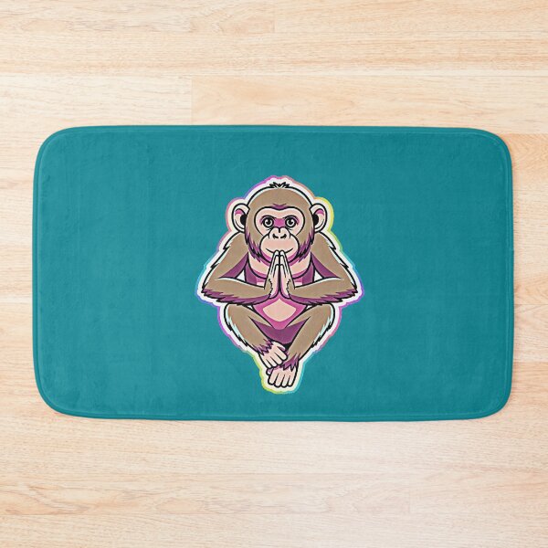 Item preview, Zen Meditating Chimp - Neon Namaste Yoga Monkey Sticker designed and sold by zohocreations.