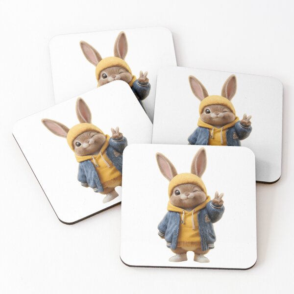 Item preview, Peace Out Bunny – Cute Streetwear Vibes designed and sold by gx2028.