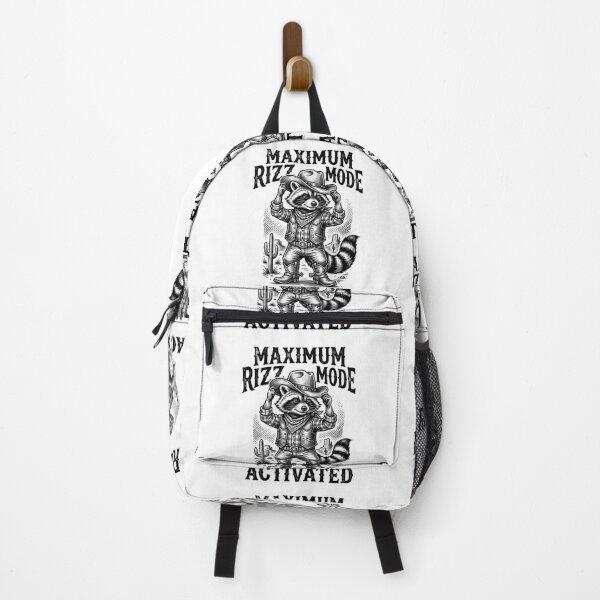 Item preview, Funny Raccoon Cowboy – Maximum Rizz Mode Activated Meme Design designed and sold by DoodloraStudio.