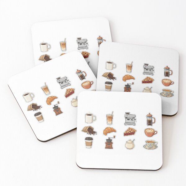 Item preview, Cozy Cafe Vibes and Coffee Shop Aesthetic Sticker Pack designed and sold by KINGSMILESTORE.