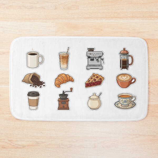 Item preview, Cozy Cafe Vibes and Coffee Shop Aesthetic Sticker Pack designed and sold by KINGSMILESTORE.