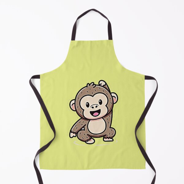 Item preview, Kawaii Happy Monkey - Cute Joyful Baby Primate Sticker designed and sold by zohocreations.