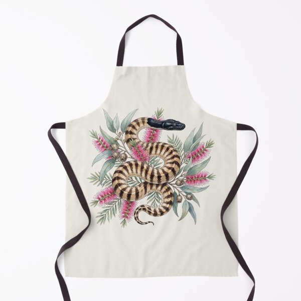 Item preview, Obsidian Hood: Black-headed Python & Pink Bottlebrush Study designed and sold by Wennebabs.