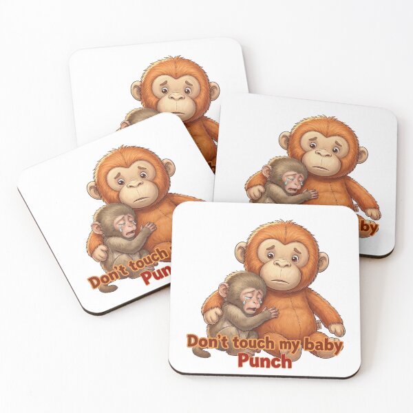 Item preview, Don't Touch My Baby Punch - Sad Viral Monkey Protection designed and sold by KubbyArt.