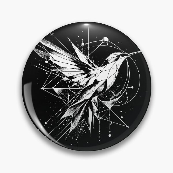 Item preview, Flying Humming Bird, Abstract Geometric Shape, Hummingbird Geometry. designed and sold by PrimitiveTees.