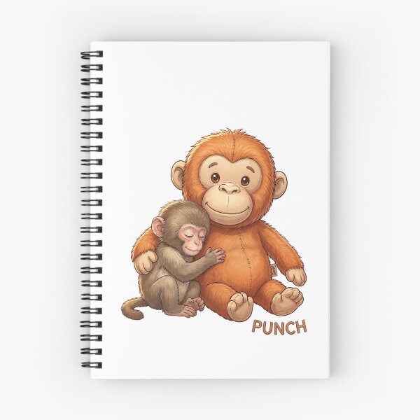 Item preview, Punch Baby Monkey Hugging Stuffed Orangutan. designed and sold by KubbyArt.