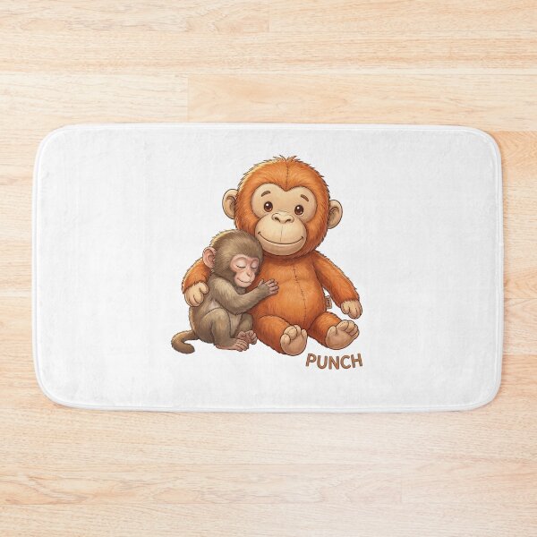 Item preview, Punch Baby Monkey Hugging Stuffed Orangutan. designed and sold by KubbyArt.
