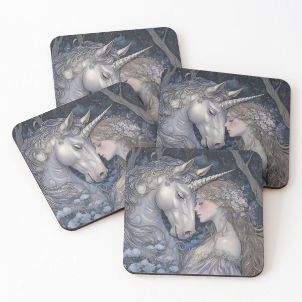 Item preview, Art Nouveau Unicorn Fantasy designed and sold by Drinn Gardt.
