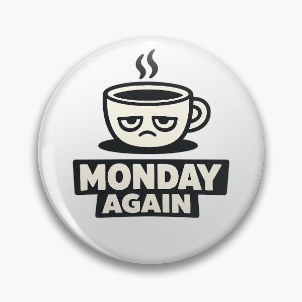 Item preview, Monday Again Funny Coffee Minimal Tired Mood Design designed and sold by Echo-Draw.