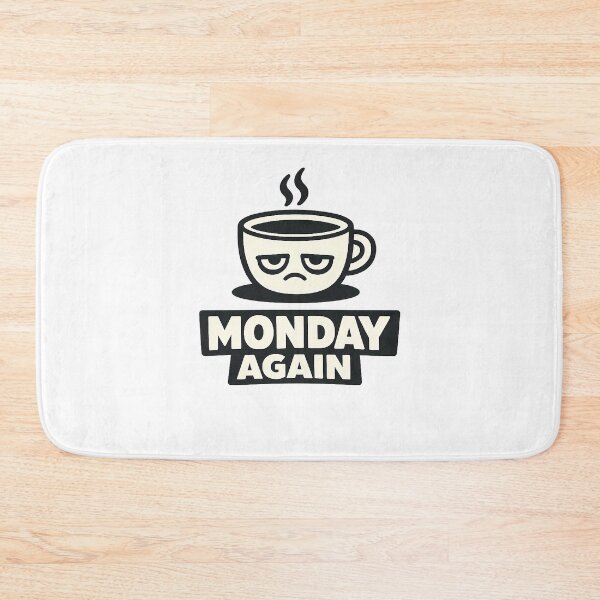 Item preview, Monday Again Funny Coffee Minimal Tired Mood Design designed and sold by Echo-Draw.