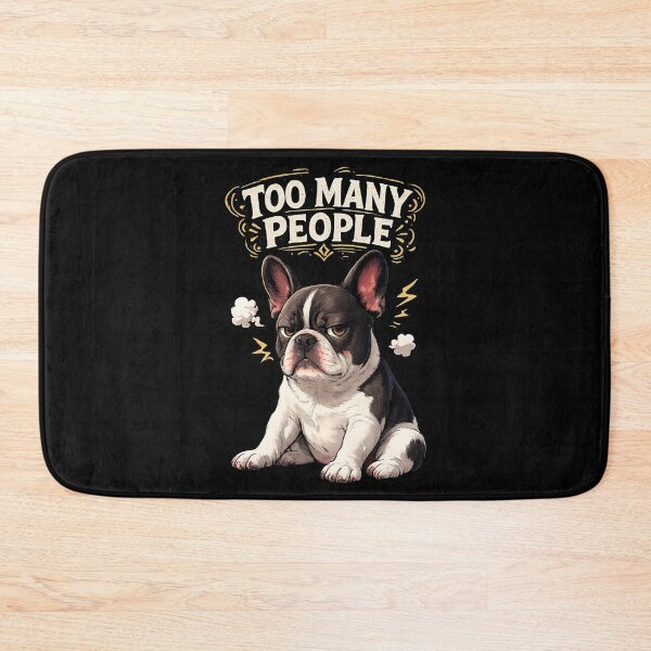 Item preview, Too Many People French Bulldog – Introvert Funny Dog Meme Sticker designed and sold by Frenchie Fever.