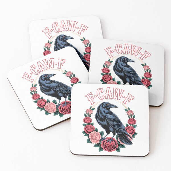 Item preview, Gothic Raven Halloween F Caw F Crow Rose designed and sold by PunkNation-Arts.