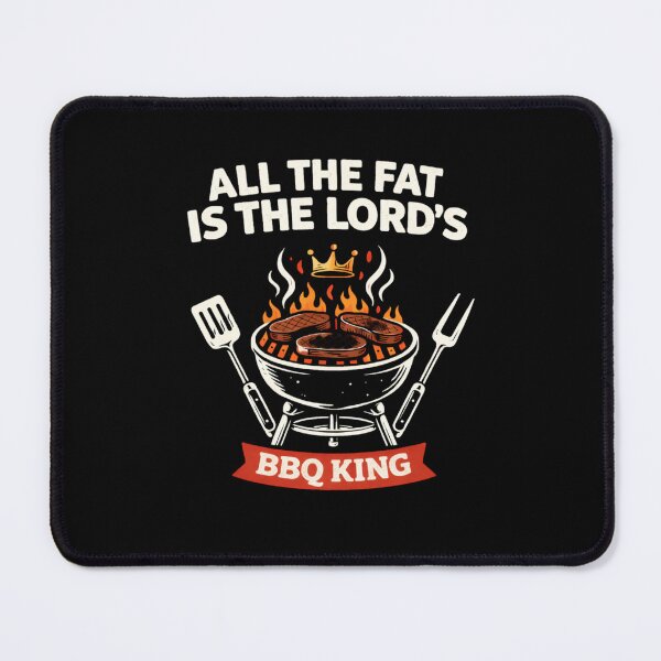 Item preview, All The Fat Is The Lord’s BBQ King Funny Grill Shirt designed and sold by VibeOffline Studio.