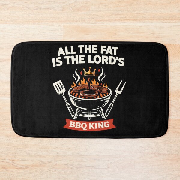 Item preview, All The Fat Is The Lord’s BBQ King Funny Grill Shirt designed and sold by VibeOffline Studio.
