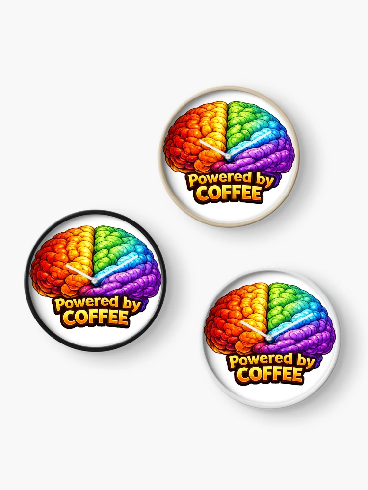 Thumbnail 3 of 4, Clock, Coffee First, Genius Later designed and sold by RolMerch.