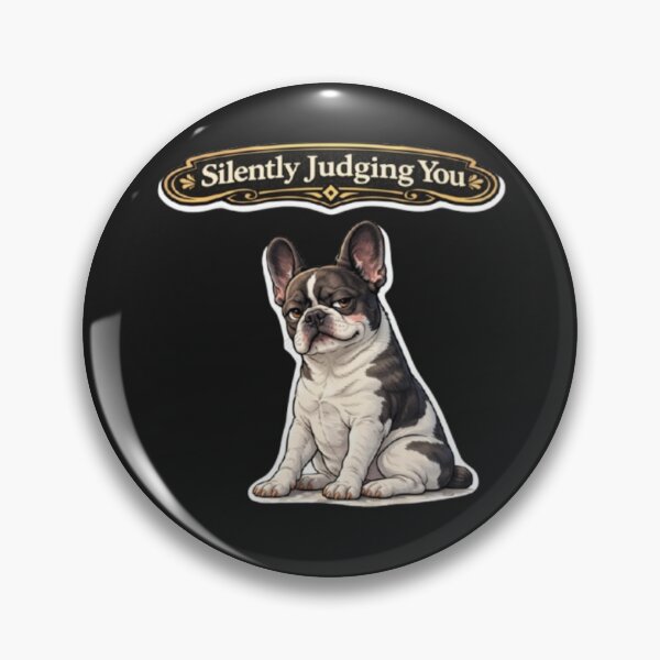 Item preview, Silently Judging You French Bulldog – Sarcastic Funny Dog Meme Sticker designed and sold by Frenchie Fever.