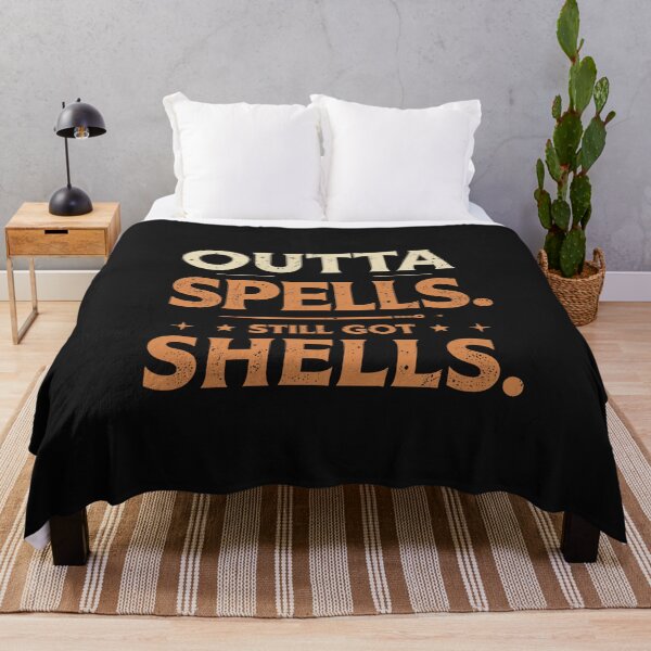 Item preview, Outta Spells But Not Outta Shells-fantasy meme, funny wizard, sarcasm designed and sold by ChameraDesign.