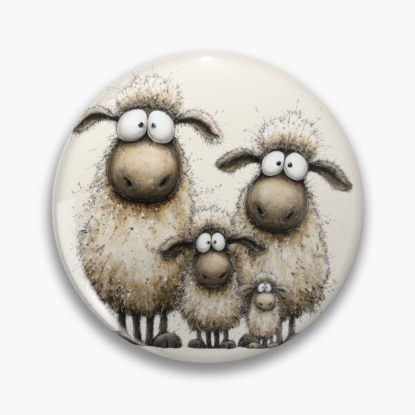 Item preview, Copy of Gorgeous Sheep ' The Snowball Family ’ BY SHiRLeY MacARTHuR designed and sold by Shirley MacArthur Art.
